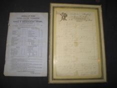 Two pieces of horticultural ephemera, 19th c. (2)
