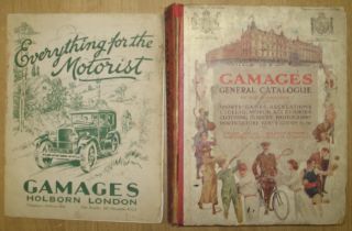 [MOTORING / CARS] GAMAGES "Everything for the Motorist", 4to, illus. CATALOGUE, pictorial