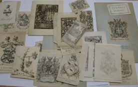 EX-LIBRIS BOOKPLATES, a loose / housed collection relating to SURREY (including CLAPHAM).
