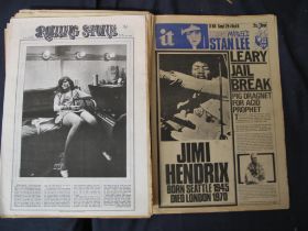 [POPULAR CULTURE] one issue of IT, No. 88, 1970, 10 copies of "Rolling Stone", early 1970's (11).