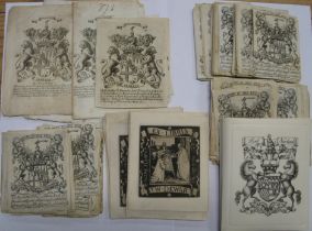 EX-LIBRIS BOOKPLATES, Scottish interest, 2 plates for the HULME family dated 1702 & 1721, a cache;