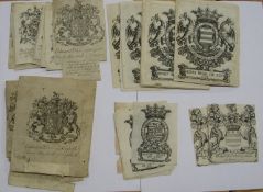 [EX-LIBRIS BOOKPLATES] large & small armorials for Henry, Duke of Kent, 1713; Edward, Duke of