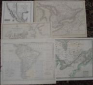 [MAPS] group of 5 maps covering U.S.A., Canada & Central / South America (5).