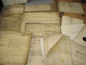 DEEDS, INDENTURES, etc., mostly 18th c., some relating to LONG ACRE, Phoenix Alley etc., plus the