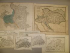 [MAPS] group of 8 maps covering Switzerland & Austria (8).