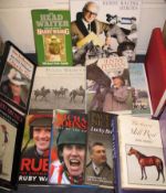 HORSERACING & related, coll'n of SIGNED books (Q).