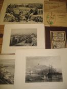 A group of 9 views of Scarborough etc; small planisphere and 2 sets of John Player cigarette