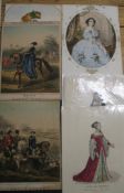 [PRINTS] COSTUME & HISTORY, 19th c. collection of lithographs by J. Brandard (1812-1863),