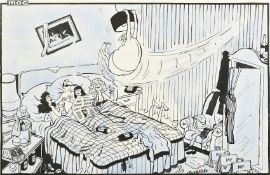 Stanley McMurtry (b. 1936) Daily Mail Cartoonist, 'Not Enough To Do, What's the Man Talking About? I