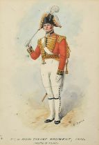 Richard Simkin (1840-1926), a portrait of an officer of The Royal Tyrone Regiment, 1810,