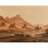 Geoffrey Garnier (1889-1970), 'Tremarton Castle, Near Plymouth', etching and aquatint, signed and