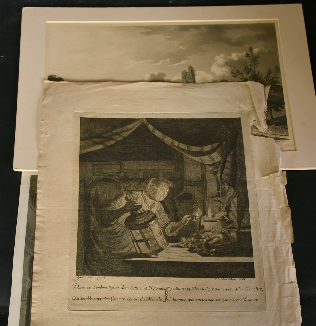 An interesting collection of antique prints and engravings, unframed, (q). - Image 2 of 4