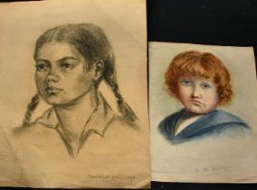 Early 20th Century, a collection of figural subjects, pencil, charcoal and watercolour, various