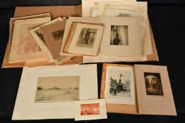 A Folder of mostly 19th Century etchings, (q).