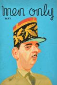 Edward Hynes (1897-1982), original front cover illustration for Men Only May 1945, featuring Charles