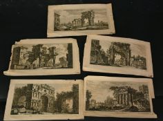 Vivares after Piranesi, a collection of etchings of Roman ruins, unframed, a/f.