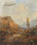 Henry W. Henley (late 19th Century), 'On the Hill, North Wales', oil on canvas, 24" x 20" (61 x