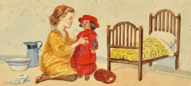 English School, Circa 1950, a group of four illustrations from a children's book, watercolour,