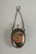 A VERY FINE CLOISONNE ENAMEL DRAGON AND PHOENIX SNUFF BOTTLE, with intricate wirework dragon and