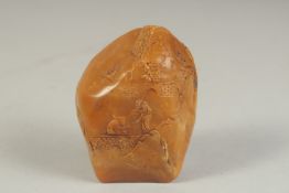 A CHINESE SOAPSTONE SEAL.