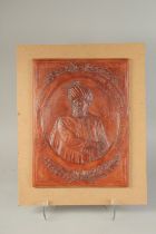 AN OTTOMAN SULTAN POTTERY PLAQUE, 40.5cm x 30.5cm