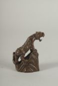 A JAPANESE BRONZE TIGER. 2ins