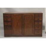 A GOOD LARGE GILLOW MODEL MAHOGANY CHEST AND CLOTHES PRESS with plain top, double panel doors to the