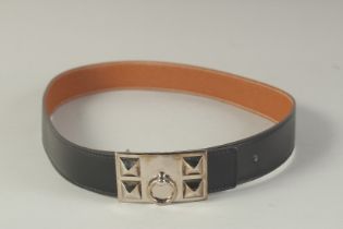 A GOOD HERMES LEATHER BELT.