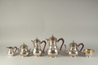 A GOOD FRENCH SILVER SIX PIECE TEA AND COFFEE SET, stamped BOINTABURET A PARIS. Comprising: coffee