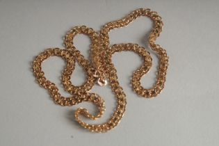 A 9CT GOLD CHAIN. 18ins long, 10gms.