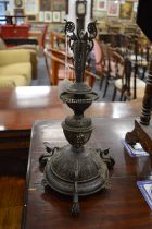 A Victorian embossed silver epergne stand.