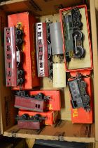 Hornby/Tri-ang oo guage locomotives and carriages.
