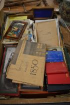 A quantity of ephemera and books.