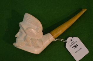 A Meerschaum pipe.