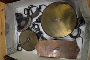 A collection of weighing scales.