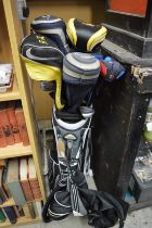A good set of golf clubs with bag.