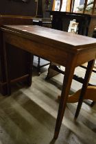 A mahogany folding tea table and a Georgian chest of drawers (faults).