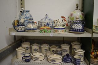A quantity of 'Victorian Pottery' kitchen ware and other items.