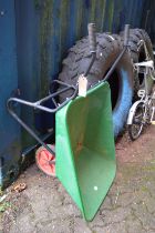 A wheelbarrow.