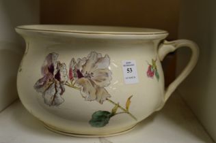 A chamber pot.