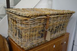 A wicker basket.