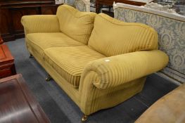 A large George Smith style two seater settee.