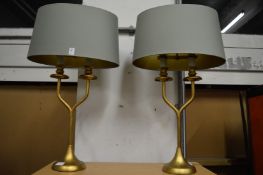 A good pair of twin branch table lamps.