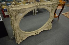 A large decorative wall mirror.