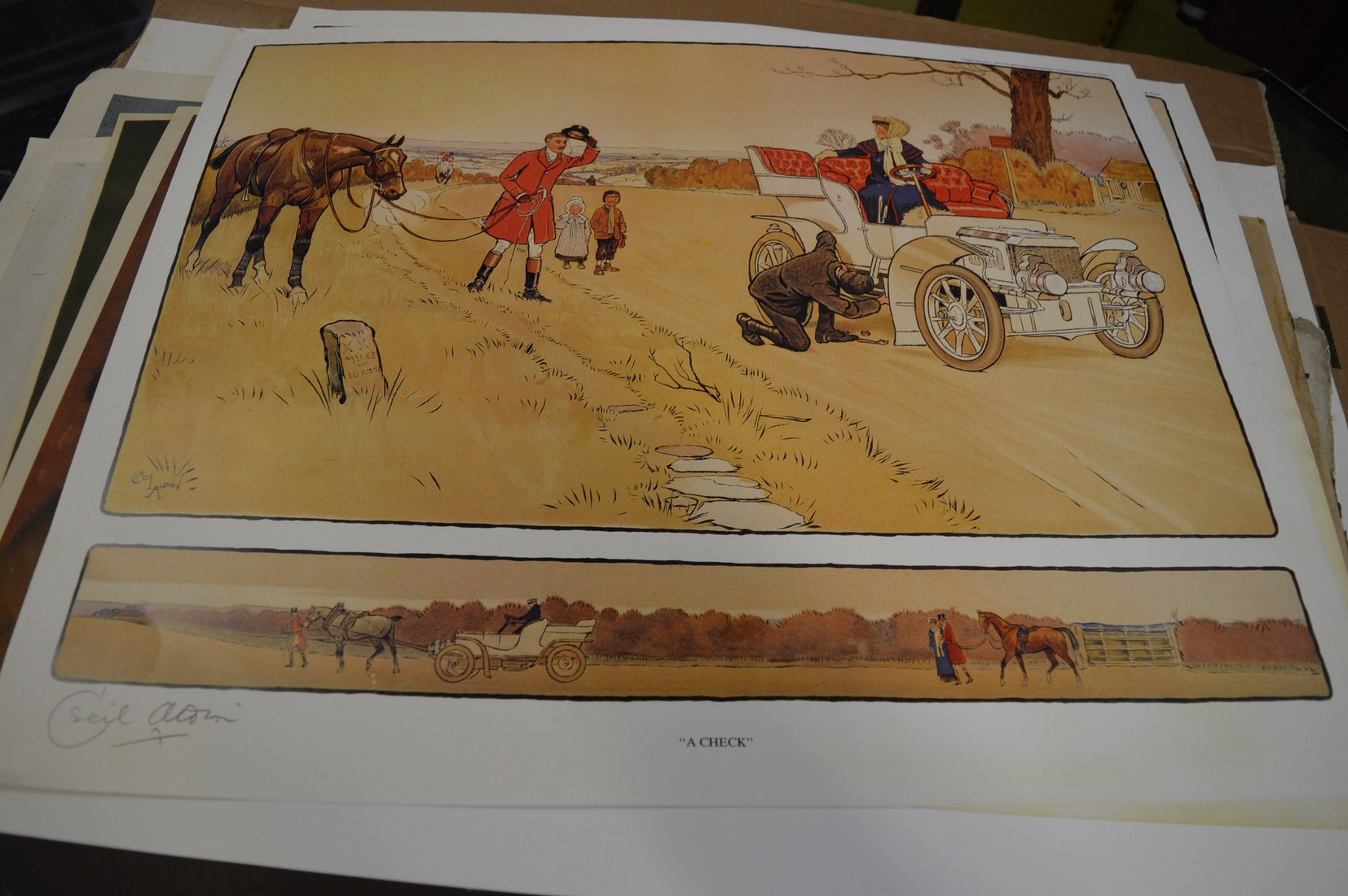 A group of unframed prints and engravings etc. - Image 3 of 6