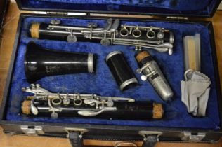 A Boosey and Hawkes cased clarinet.