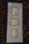 A set of three photographs depicting the frozen Thames, February 1895, mounted as one together