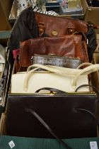 Various handbags.