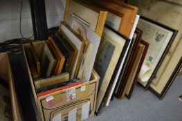 A quantity of paintings and prints etc.