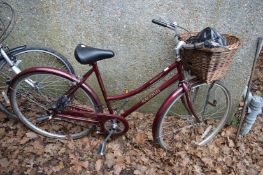 A ladies bicycle.